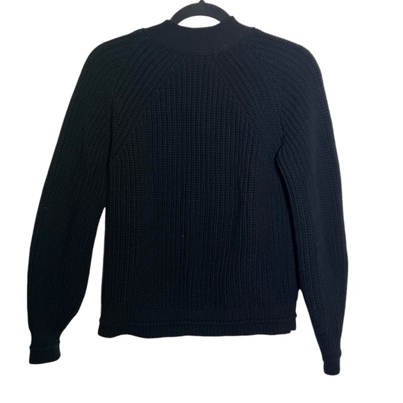 Everlane Black The Texture Cotton Chunky Rib Knit Cardigan Small - Picture 2 of 8